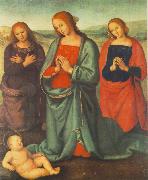 PERUGINO, Pietro Madonna with Saints Adoring the Child a china oil painting artist